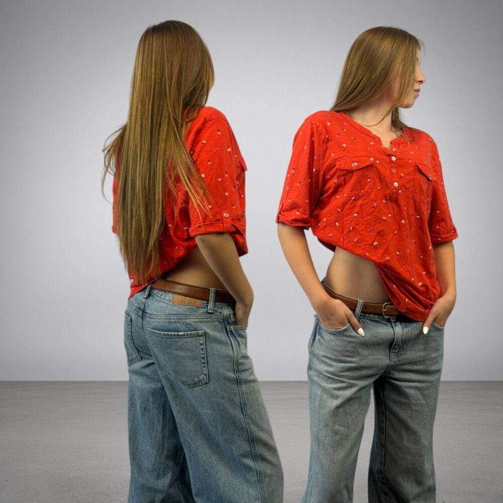 Croft-barrow Women's Orange and Red Blouse